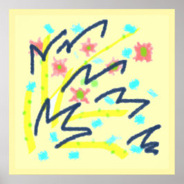 Scribble Buds Art Poster Print Wedding Home Kantoo