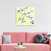 Scribble Buds Canvas Kunstdruk Afdruk (Insitu (Woonkamer))