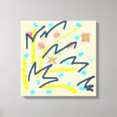 Scribble Buds Canvas Kunstdruk Afdruk (Voorkant)