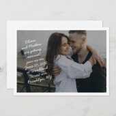 Scribble Casual handgeschreven Monogram Fotobruilo Kaart (Voorkant / Achterkant)