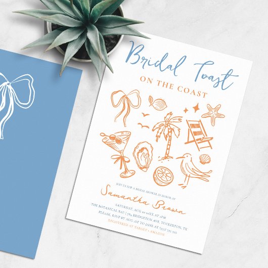 Scribble Coastal Vrijgezellenfeest Kaart