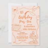 Scribble Coquette Verjaardags Par-Tea Kaart (Voorkant)