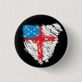 Scribble Episcopal Shield Ronde Button 3,2 Cm (Voorkant)
