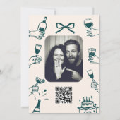 Scribble Funny Doodle Save the date Kaart (Achterkant)