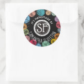 Scribble garen, brei- en haakwerk, handgemaakt van ronde sticker (Tas)