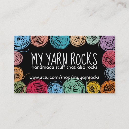 Scribble garen brei-haakwerk visitekaartje (Voorkant)