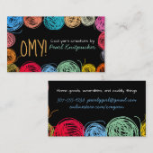 Scribble garen breien haakwerk visitekaartje (Voorkant / Achterkant)