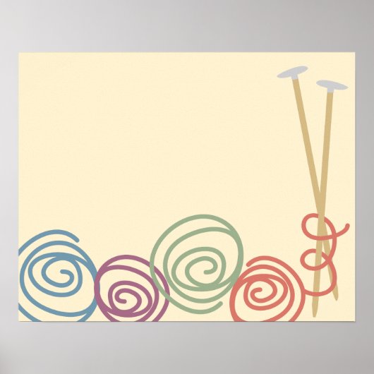 Scribble garen breinnaalden poster (Voorkant)