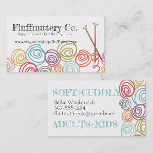 Scribble garen breinnaalden visitekaartje