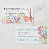 Scribble garen breinnaalden visitekaartje (Voorkant / Achterkant)