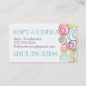 Scribble garen breinnaalden visitekaartje (Achterkant)