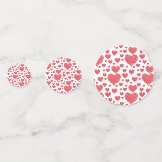 Scribble Hearts Confetti (Achterkanten)
