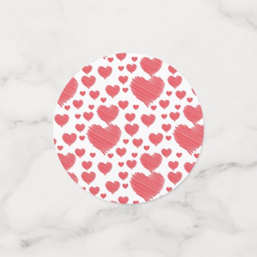 Scribble Hearts Confetti (Kleine voorkant)
