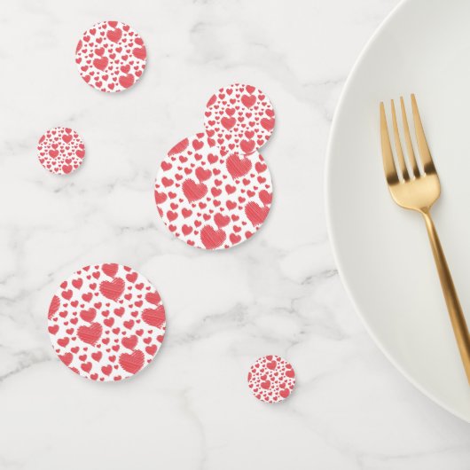 Scribble Hearts Confetti (Groep)