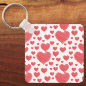 Scribble Hearts Sleutelhanger (Voorkant)