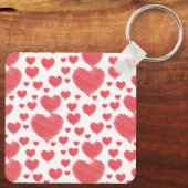 Scribble Hearts Sleutelhanger (Achterkant)