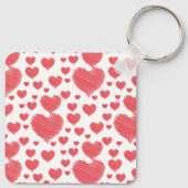 Scribble Hearts Sleutelhanger (Achterkant)