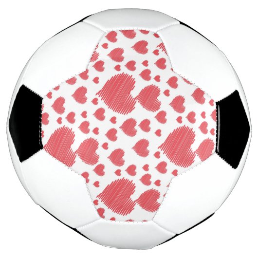 Scribble Hearts Voetbal (Gedraaid)