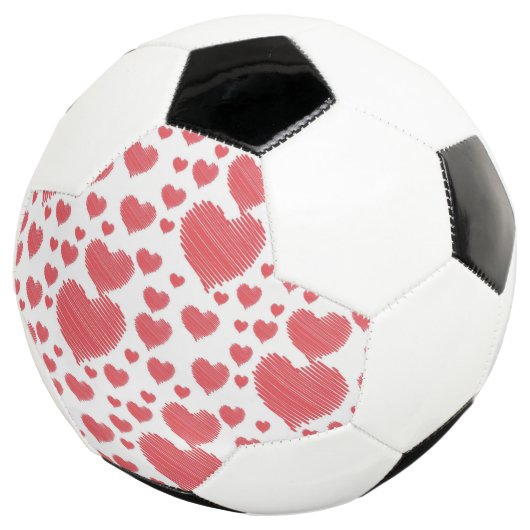 Scribble Hearts Voetbal (Drie kwart)