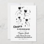 Scribble Hoera voor Pensioenfeest Kaart (Voorkant)