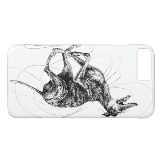 Scribble I, Greyhound Case-Mate iPhone Case (Achterkant (Horizontaal))