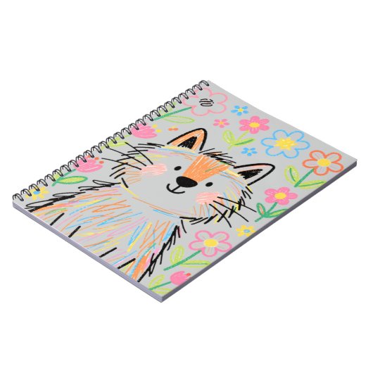 Scribble Kat Notitieboek Grijs (Linkerzijde)