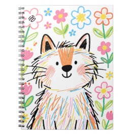Scribble Kat Notitieboek Wit