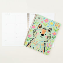 Scribble Kat Planner Groen