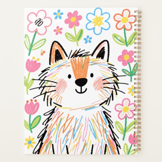 Scribble Kat Planner Wit (Achterkant)