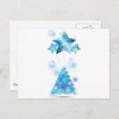 Scribble Kerstboom met sterren ballonnen Feestdagenkaart (Voorkant / Achterkant)