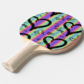 Scribble Liefde Hart Xoxo Stripe Ping Pong Paddle Tafeltennisbatje (Voorkant Gekanteld)