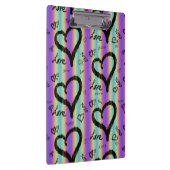 Scribble Love Xoxo Heart Stripe Klembord (Rechts)