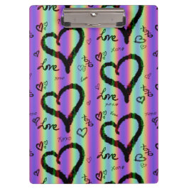 Scribble Love Xoxo Heart Stripe Klembord