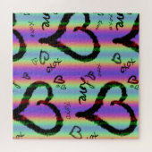 Scribble Love Xoxo Heart Stripe Puzzel (Horizontaal)
