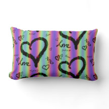 Scribble Love Xoxo Heart Stripe Sierkussen