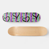 Scribble Love Xoxo Heart Stripe Skateboard (Horizontaal)