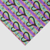 Scribble Love Xoxo Heart Stripe Tissue Paper Tissuepapier (Detail)