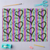 Scribble Love Xoxo Heart Stripe Tissue Paper Tissuepapier (Craft)