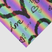 Scribble Love Xoxo Heart Stripe Tissue Paper Tissuepapier (Detail)