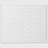 Scribble Love | Zwart-wit Cadeaupapier (Vlak)