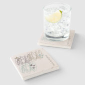 Scribble muismat - het is een werk in uitvoering stenen onderzetter (Zijkant)