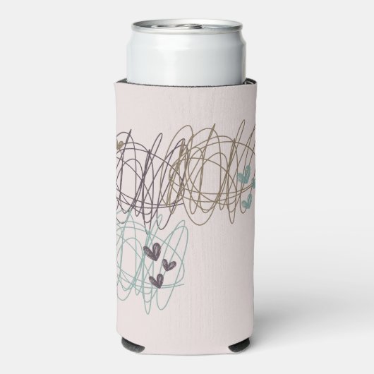 Scribble ontwerp - we zijn allemaal een work in pr seltzer blikjeskoeler (Seltzer Achterkant)