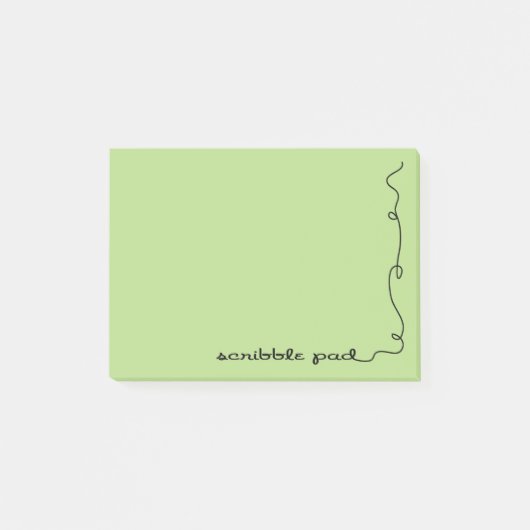 Scribble Pad Green Post-it® Notes (Voorkant)