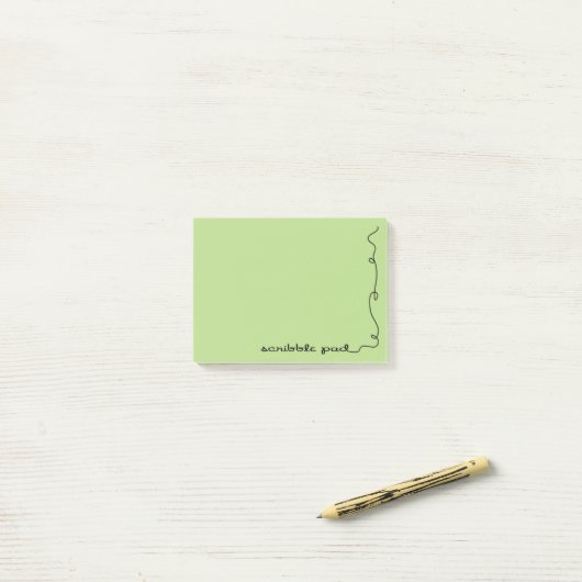 Scribble Pad Green Post-it® Notes (Op bureau)