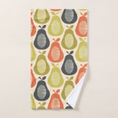 Scribble Pear Multi kleuren, moderne retro stijl Bad Handdoek (Handdoek)
