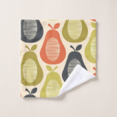 Scribble Pear Multi kleuren, moderne retro stijl Bad Handdoek (Wasdoekje)