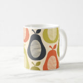 Scribble Pear Multi kleuren, moderne retro stijl Koffiemok (Voorkant rechts)