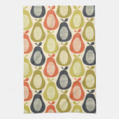 Scribble Pear Multi kleuren, moderne retro stijl Theedoek (Verticaal)