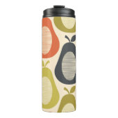 Scribble Pear Multi kleuren, moderne retro stijl Thermosbeker (Voorkant)