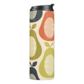 Scribble Pear Multi kleuren, moderne retro stijl Thermosbeker (Gedraaid links)